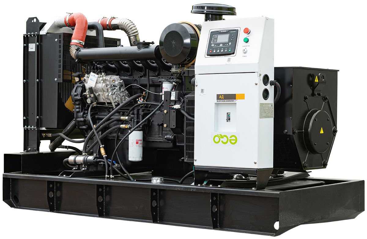 Дизельный генератор EcoPower АД200-T400ECO R открытого исполнения с электростартером
