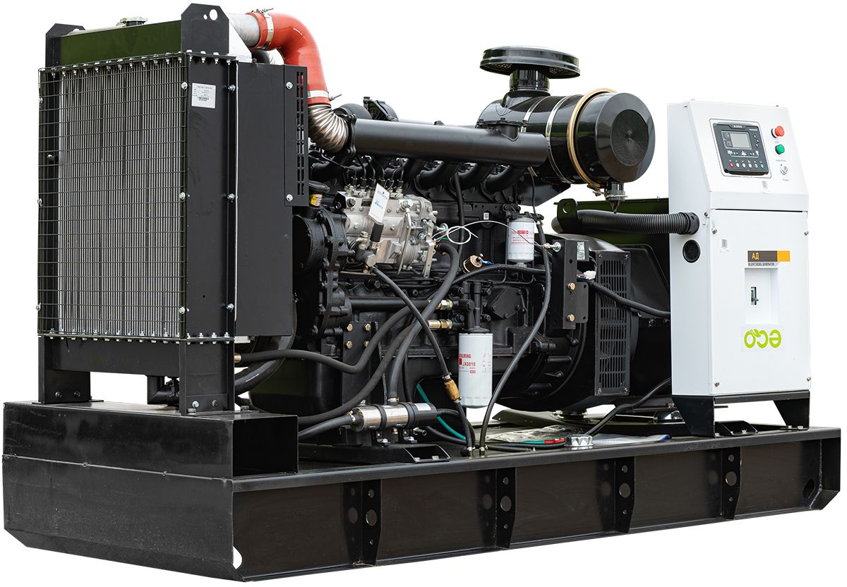 Дизельный генератор EcoPower АД200-T400ECO R открытого исполнения с электростартером
