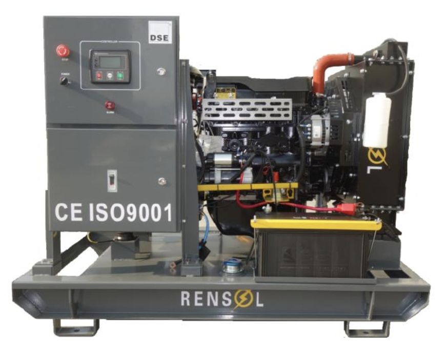 Дизельный генератор Rensol RW50HO открытого исполнения с электростартером