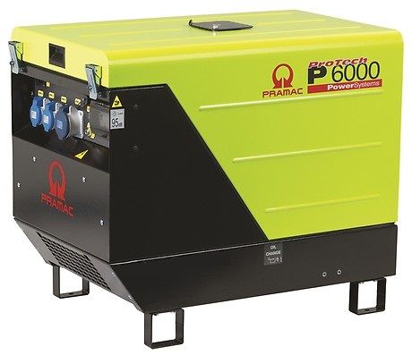Сварочный генератор Pramac P 6000 3 фазы в кожухе с электростартером