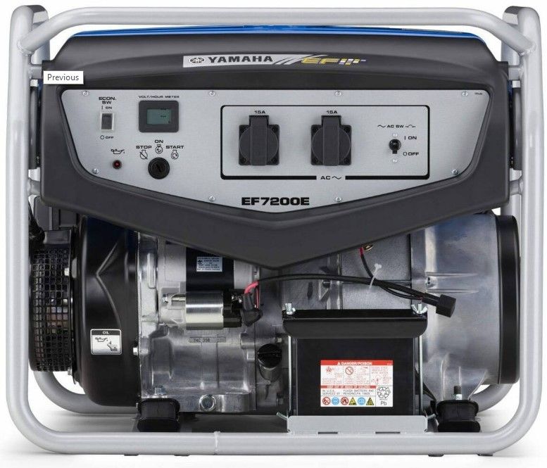 Бензиновый генератор Yamaha EF 7200 E открытого исполнения с электростартером