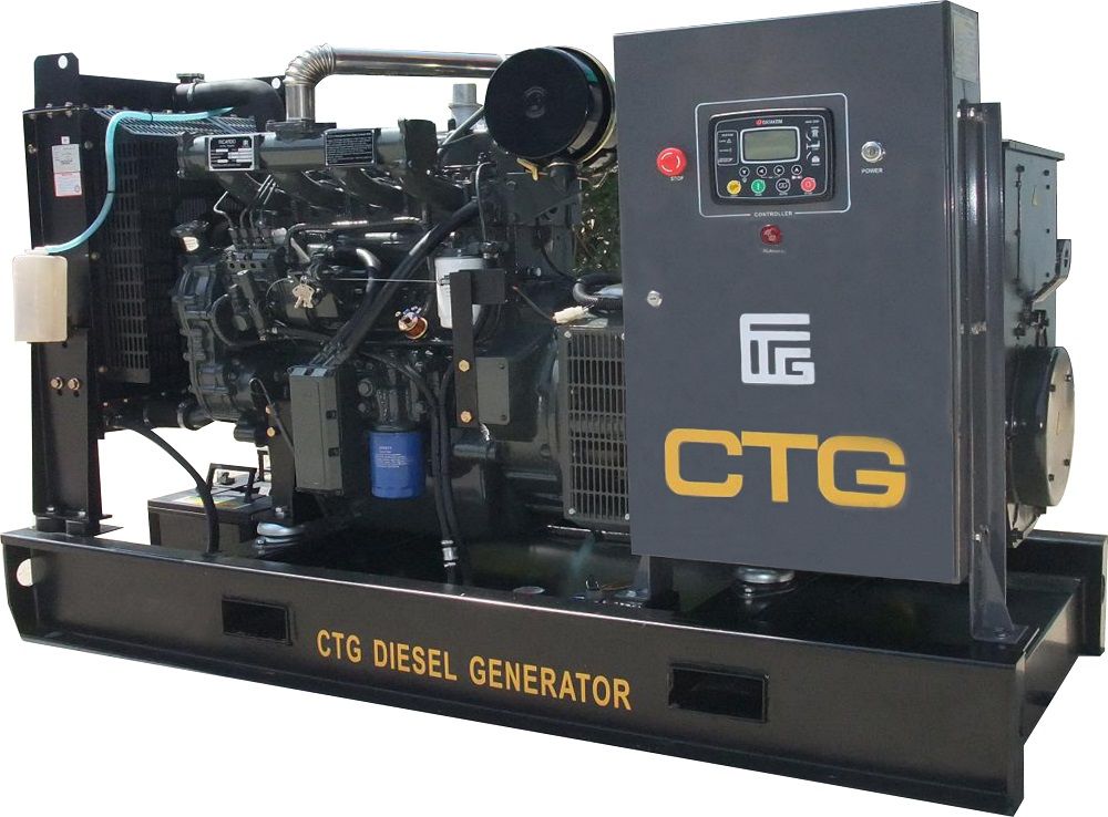 Дизельный генератор CTG AD-55RE открытого исполнения с электростартером